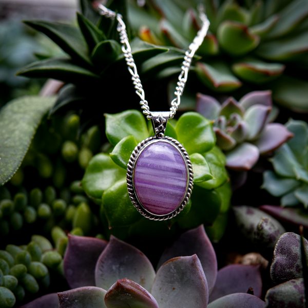 Purple Agate Pendant