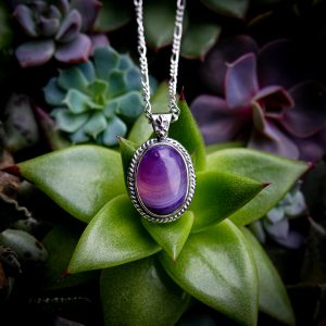 Purple Agate Pendant