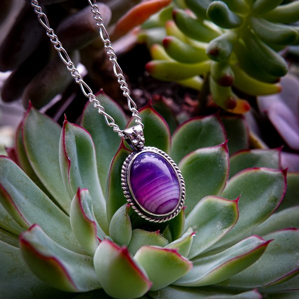 Purple Agate Pendant